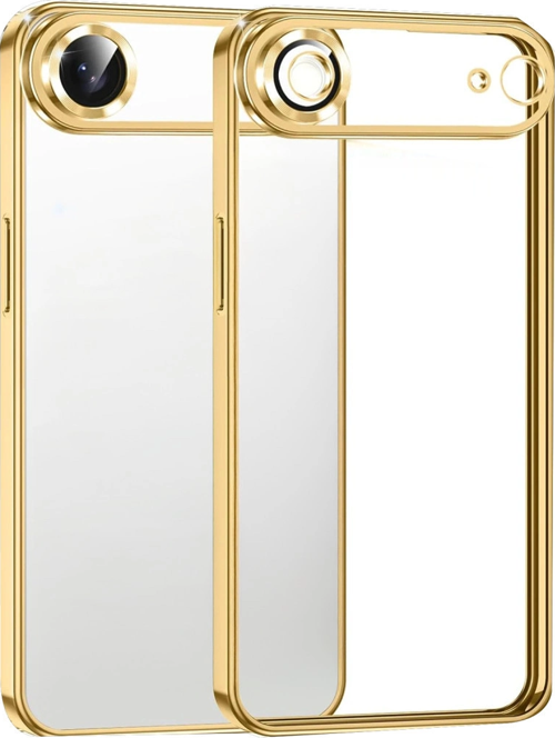 iPhone 17 Air Kamera Korumalı Lensli Silikon - Gold