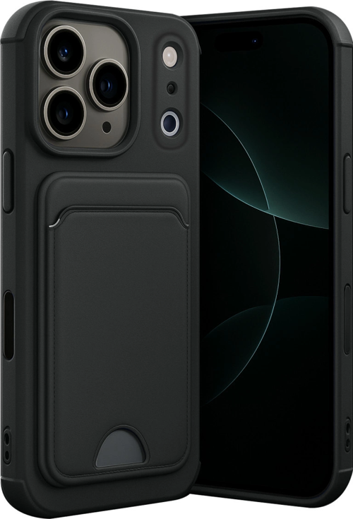 iPhone 17 Pro Max Kelvin Kartvizitli Silikon - Siyah