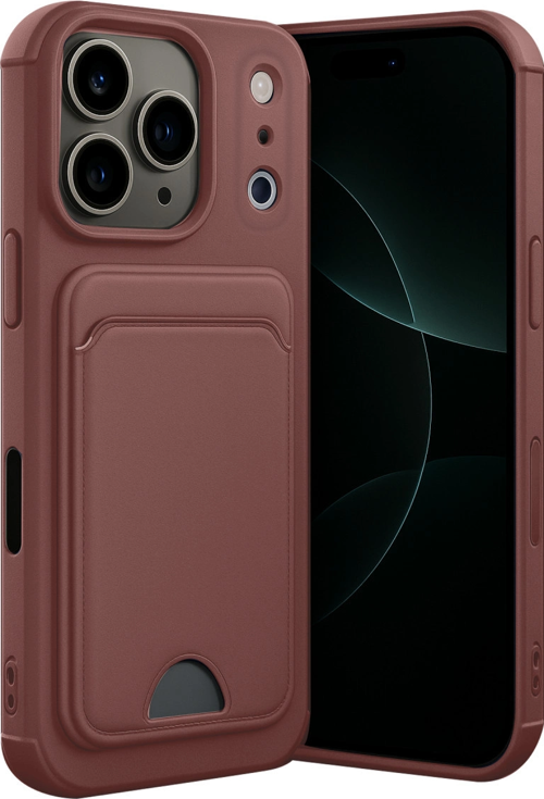iPhone 17 Pro Max Kelvin Kartvizitli Silikon - Bordo