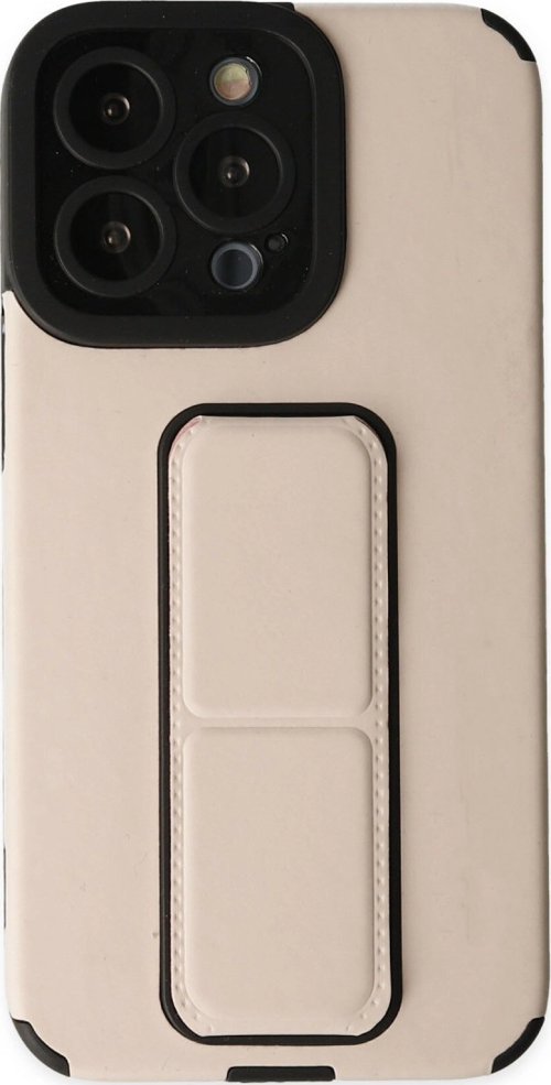 iPhone 13 Pro Kılıf Mega Standlı Silikon - Gold