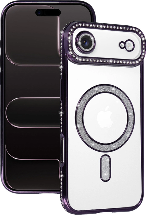 iPhone 17 Air Joke Simli Magneticsafe Kılıf - Derin Mor