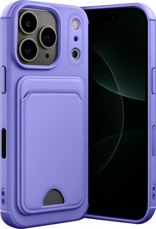 iPhone 17 Pro Max Kelvin Kartvizitli Silikon - Lila