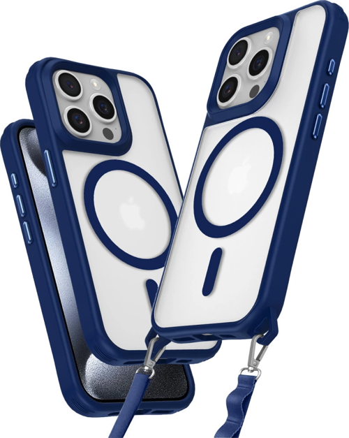 iPhone 15 Pro Max Kılıf Enka Magsafe Silikon Kılıf - Lacivert