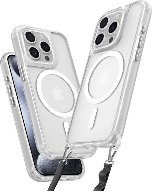 iPhone 15 Pro Max Kılıf Enka Magsafe Silikon Kılıf - Şeffaf