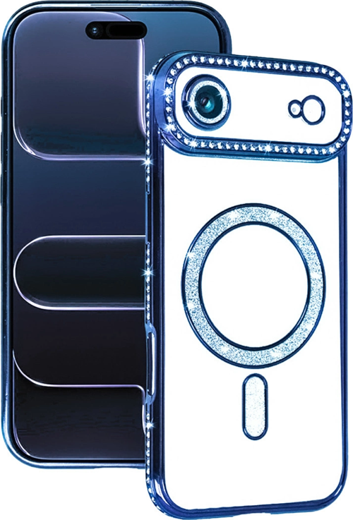 iPhone 17 Air Joke Simli Magneticsafe Kılıf - Mavi