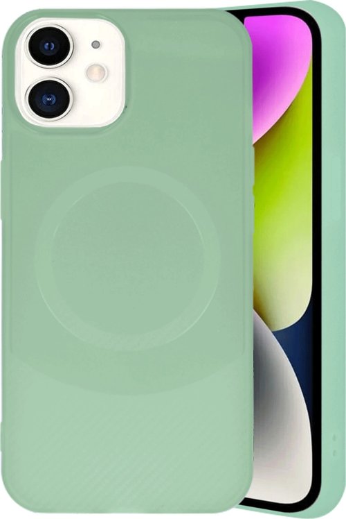 iPhone 11 Kılıf Maya Karbon Kapak - Su Yeşili