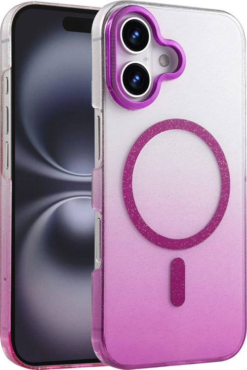 iPhone 16 Plus Glossy Magsafe Kapak - Mor