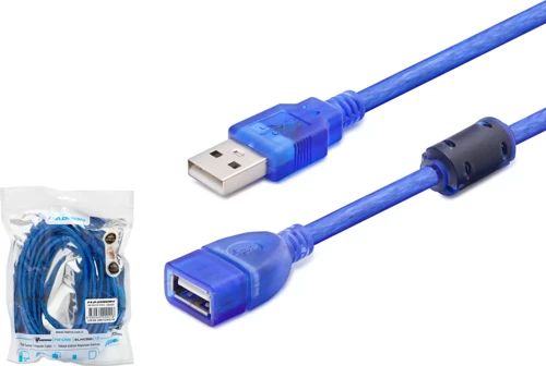 Usb Uzatma Kablosu 5 M - Şeffaf Mavi̇ HDX7536
