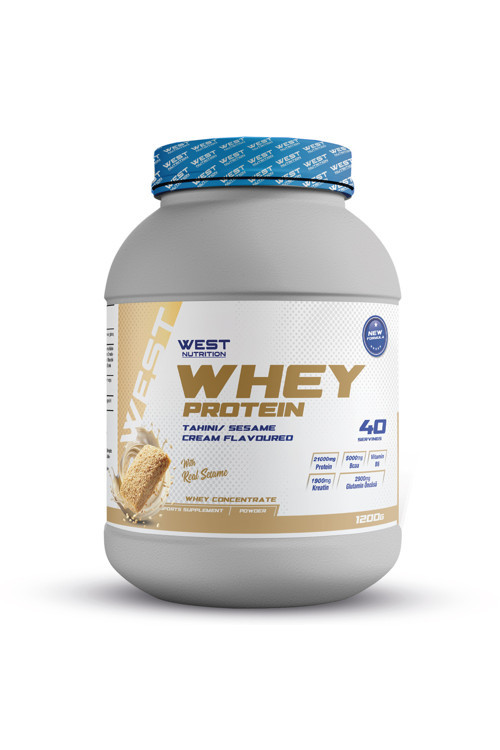 Whey Protein Tozu 1200 Gr 40 Servis Tahin Krema Susam Parçacıklı