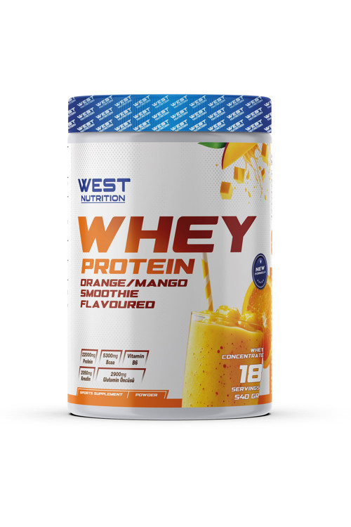 Whey Protein Tozu 540 Gr 18 Servis Mango & Portakal Smoothie Aromalı