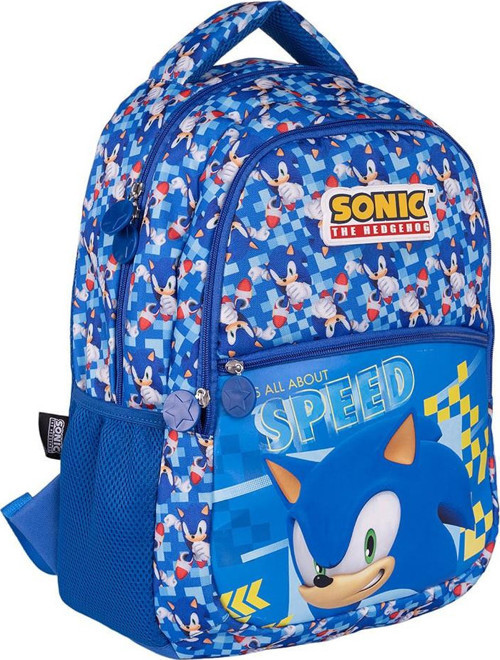 Sonic Okul Çantası 3 Bölmeli Okul Sırt Çantası