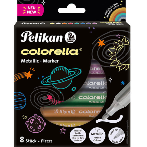 Keçeli Kalem Colorella Metalik 8 Renk Keçeli