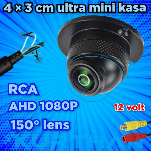 ULTRA MİNİ AHD 1080P KAMERA 150'' GENİŞ AÇILI LENS METAL KASA ÖN YAN VEYA ARKA KULLANIMA UYUMLU 12 V