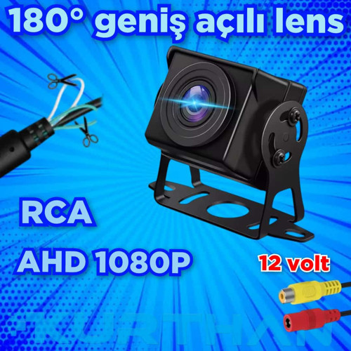 AHD 1080P 180 DERECE GENİŞ AÇILI BALIK GÖZÜ LENS METAL KASA ÖN YAN ARKA KULLANIMLI KAMERA