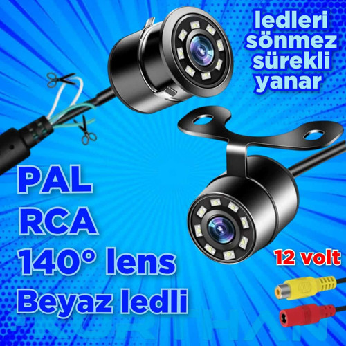 BEYAZ LEDLİ KELEBEK ARAÇ KAMERASI 12 VOLT LEDLERİ SÖNMEZ SÜREKLİ YANAR
