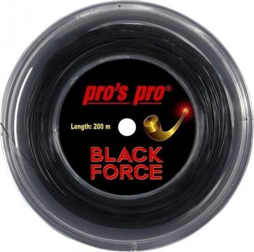 Black Force 1.24 200 Metre Turnuva Oyuncuları Ve Profesyoneller Için Tenis Raketi Kordaj