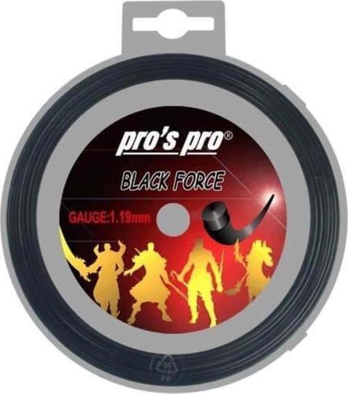 Siyah Black Force 1.19 12 Metre Turnuva Tenis Raketi Kordaj