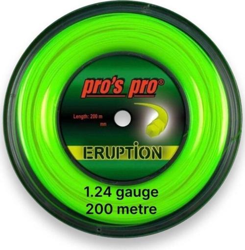 Yeşil Eruption Neon 1.24 Gauge 200 Metre Tenis Raketi Kordaj