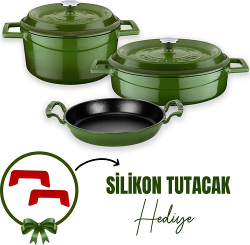 Döküm 3x Trendy Serisi 6 Parça Tencere Seti