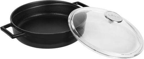 Döküm Çok Amaçlı Yayvan Tencere. Glaze Serisi Çap(Ø)24cm. - Kırmızı