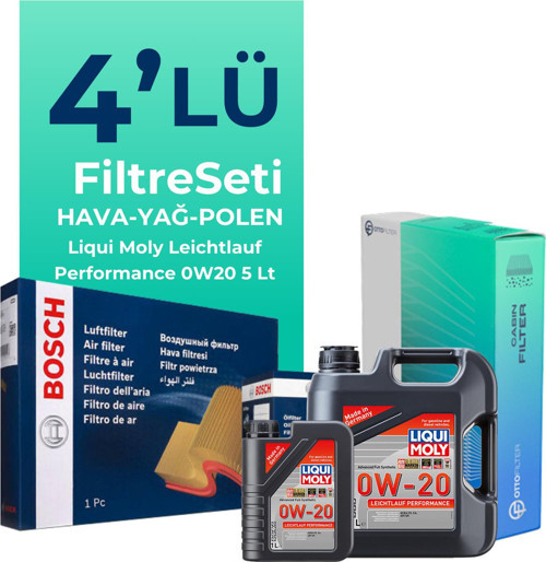 Fiat Egea 1.6 Dizel Filtre Bakım Seti Liqui Moly Motor Yağlı (2015-2023) 4 Lü
