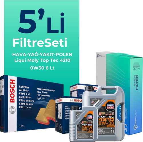 Audi A6 40 TDi Filtre Bakım Seti Liqui Moly Motor Yağlı (2019-2024) 5 Li