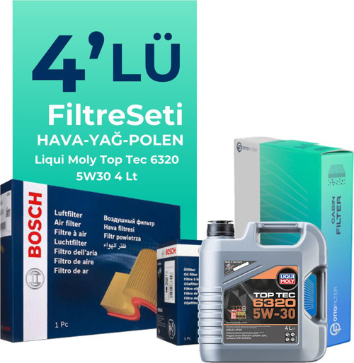 Citroen DS4 1.2 Benzinli Filtre Bakım Seti Liqui Moly Motor Yağlı (2022-2024) 4 Lü