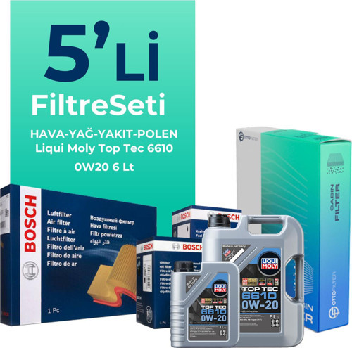 Mercedes E220 Dizel Filtre Bakım Seti Liqui Moly Motor Yağlı (2023-2025) 5 Li