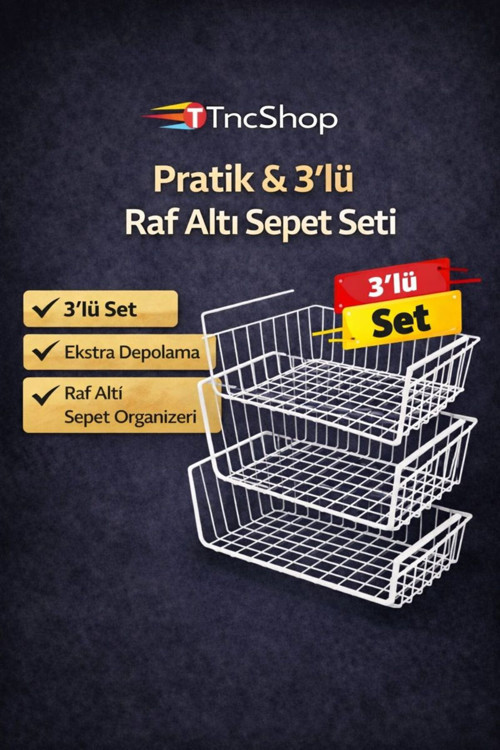 Asılabilir Havlupan Düzenleyici 3 Adet Çok Amaçlı Asılabilir Organizer Sepet Düzenleyici