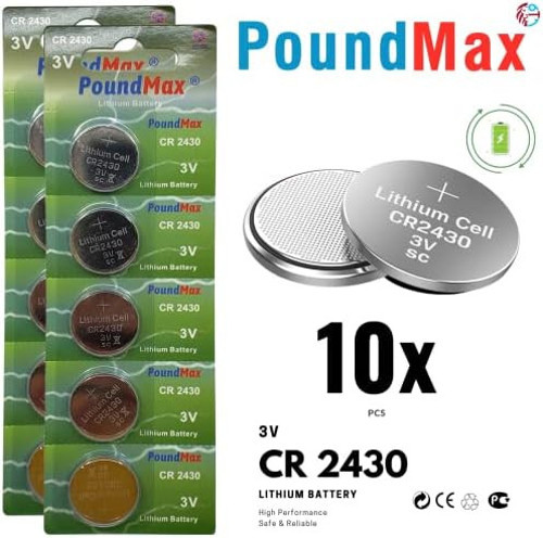 10 x PoundMax 2430 CR2430 DL2430 3V Lityum Madeni Para Pilleri
