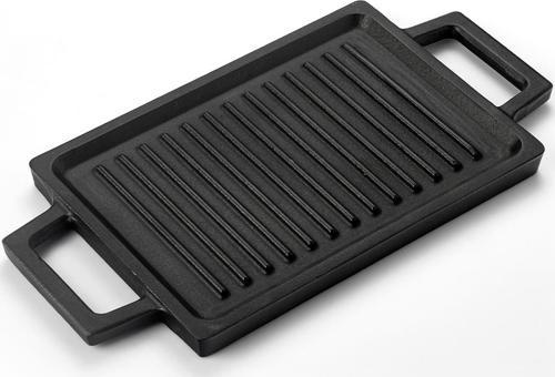 Döküm Dikdörtgen Çift Yön Izgara ve Düz Yüzey Hot Plate Ölçü 22x15cm.