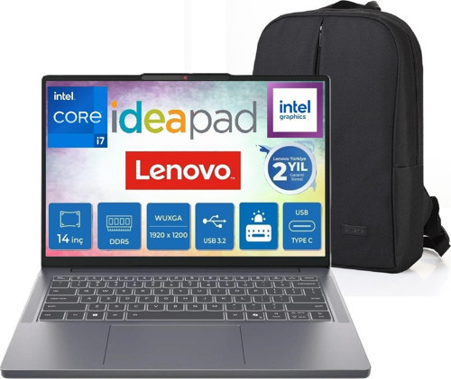 Ideapad Slim 3 14IRH10 Intel I7 13620H 32GB Ddr5 1tb SSD Intel® UHD 14" Wuxga IPS 300NITS Windows 11 Pro Taşınabilir Bil