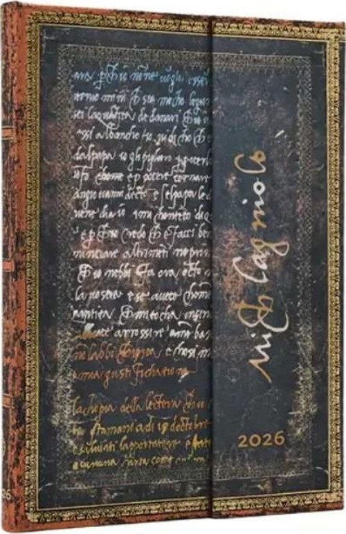 2026 English Diary Michelangelo's Midi Hor Ajanda