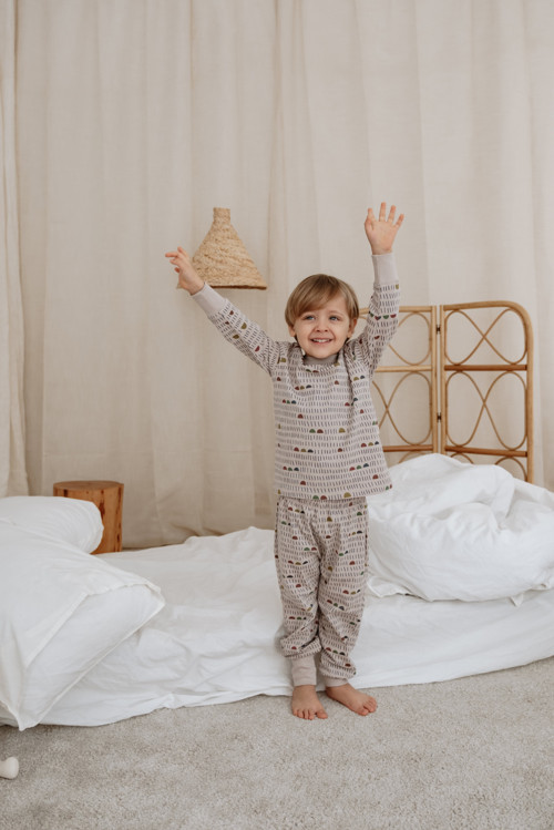Geometrik Baskılı Color Shapes Çocuk Pijama Seti