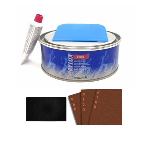 Fiber Elyaf Macun 1800 gr Set + 3 Adet Zımpara ve 1 Adet Macun Çeliği