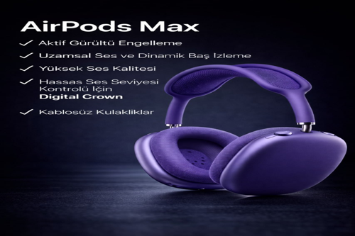 P9 AIRPODS MAX Bluetooth Kulak Üstü Kablosuz Kulaklık Aktif Gürültü Engelleme 20 Saat Pil Ömrü