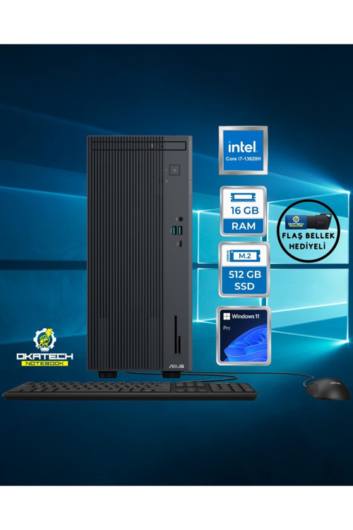 ExpertCenter P500 P500MV-I7136216512B0D i7-13620H 16 GB 512 GB SSD UHD WİN11PRO Masaüstü Bilgisayar