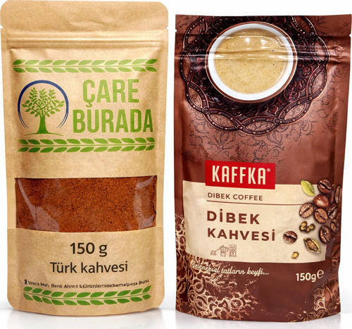 ÇareBurada 150 G Türk Kahvesi + Kaffka Dibek Kahvesi 150 G