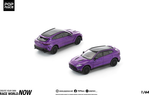 Pop Race Aston Martin DBX 707 Storm Purple 1:64 Diecast Model Araba PR640268