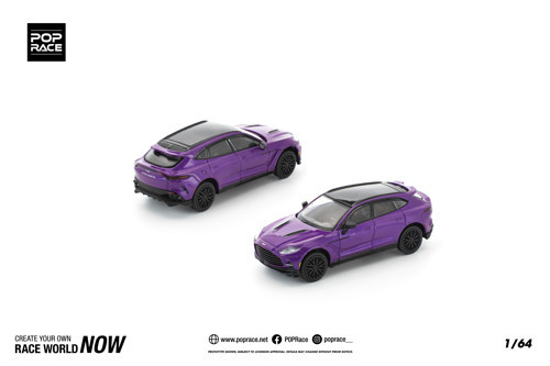 Pop Race Aston Martin DBX 707 Storm Purple 1:64 Diecast Model Araba PR640268