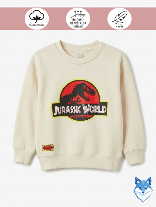 Dora Dinosaur Serisi %100 Pamuk Çocuk Sweatshirt Kazak