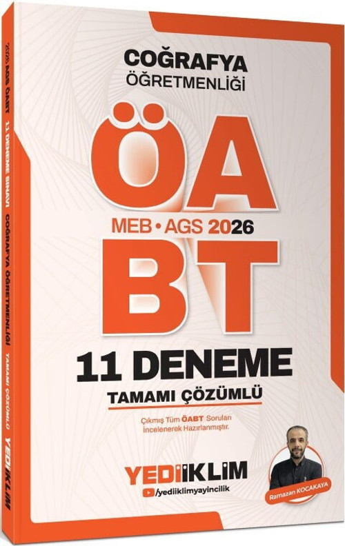 2026 MEB AGS ÖABT Coğrafya Öğretmenliği Tamamı Çözümlü 11 Deneme Yediiklim