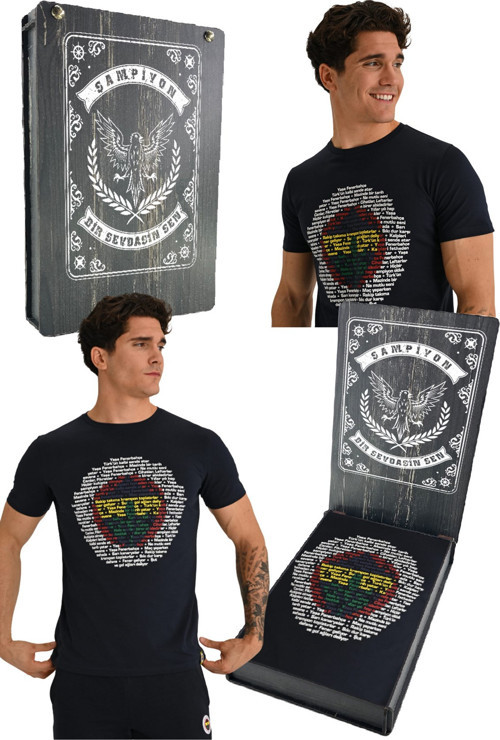 ERKEK TRIBUN MARŞ LOGO T-shirt Lazer Kutu Hediyeli