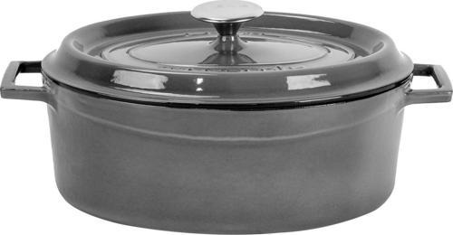 Döküm Oval Tencere Döküm Demir Yekpare Kulplu Premium Serisi Ölçü 23x29cm.