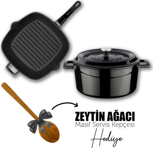 Döküm Trendy 4 Parça Tencere Tava Seti