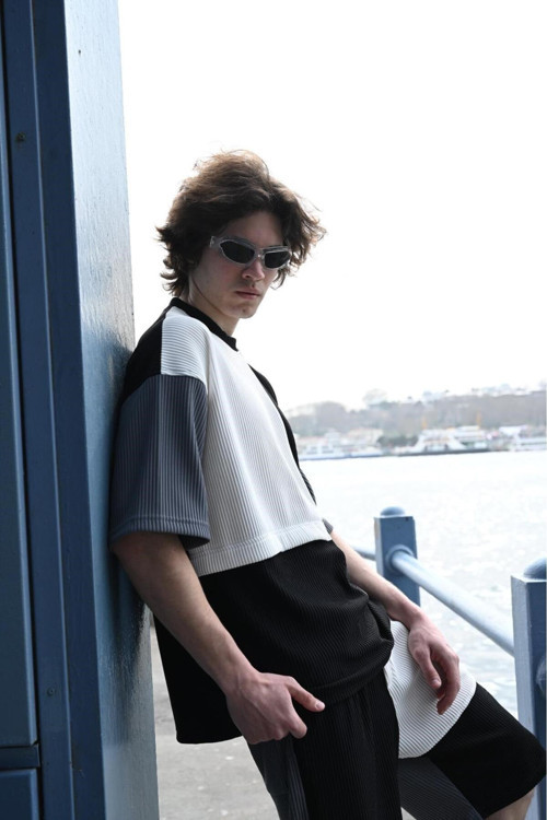 Fitilli Oversize Şortlu Takım
