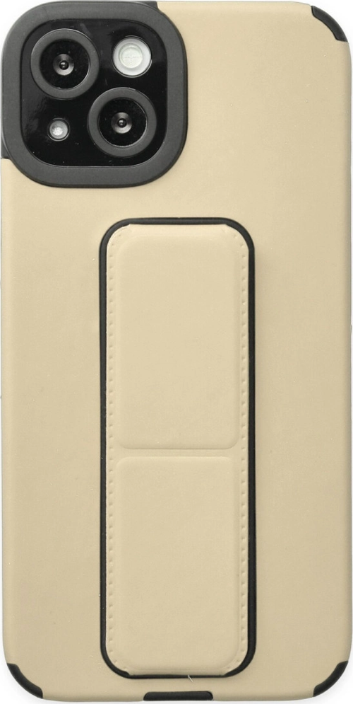 iPhone 14 Plus Kılıf Mega Standlı Silikon - Gold
