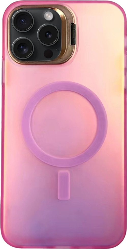 iPhone 15 Pro Max Primera Magsafe Standlı Kapak - Pembe