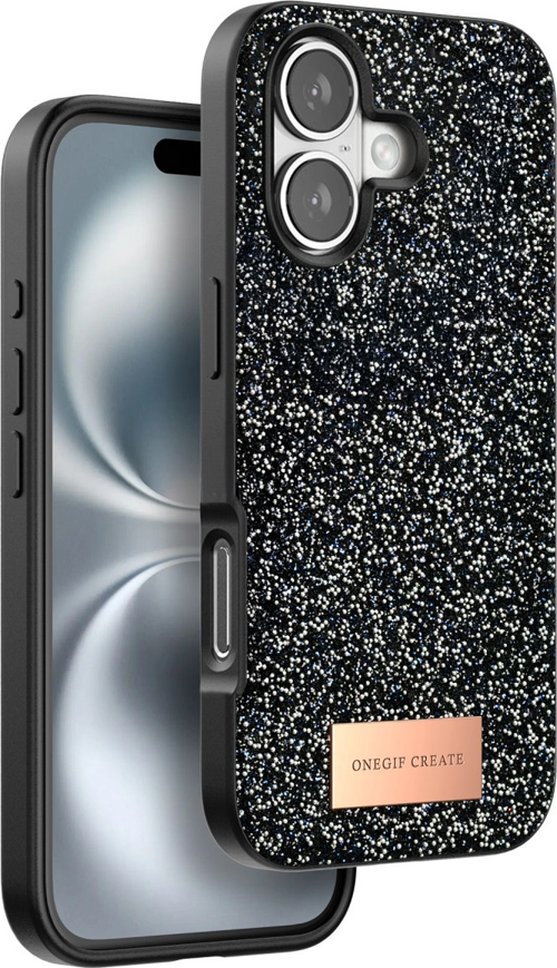 iPhone 16 Plus Bright Simli Kapak - Siyah