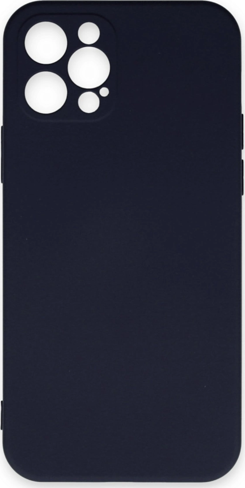 iPhone 12 Pro Max Kılıf Nano İçi Kadife Silikon - Lacivert